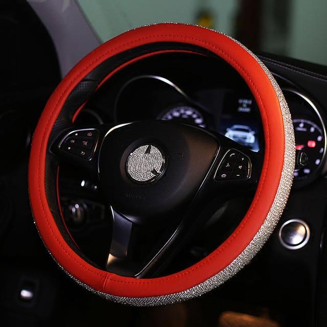 Sparkly Crystal Steering Wheel Cover - LuxeDrive