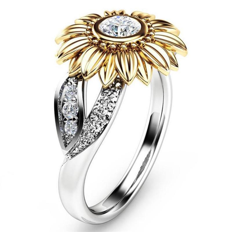 Sunshine Sunflower Ring - Golden Bloom Jewelry