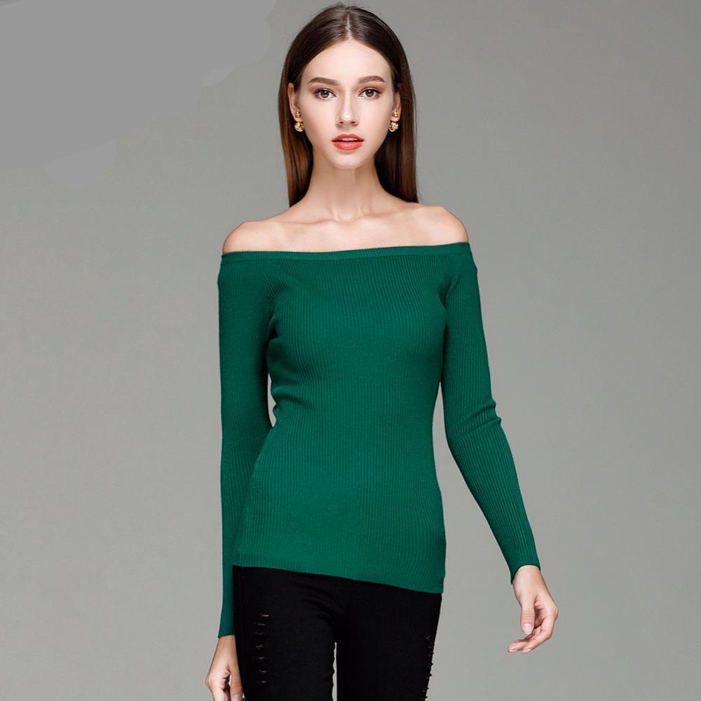 Slit Neckline Strapless Sweater - LuxeThreads