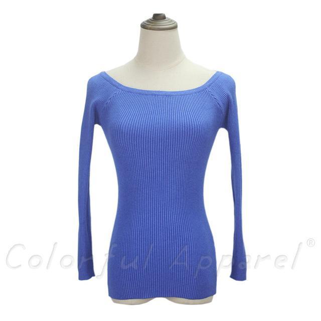 Slit Neckline Strapless Sweater - LuxeThreads