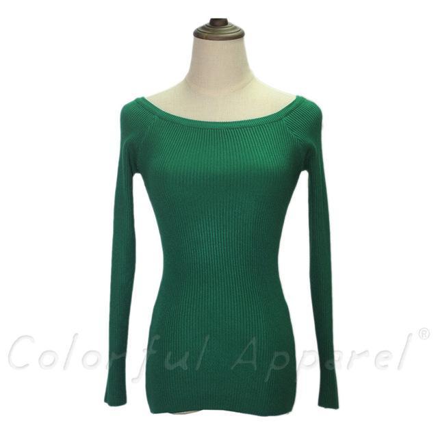 Slit Neckline Strapless Sweater - LuxeThreads