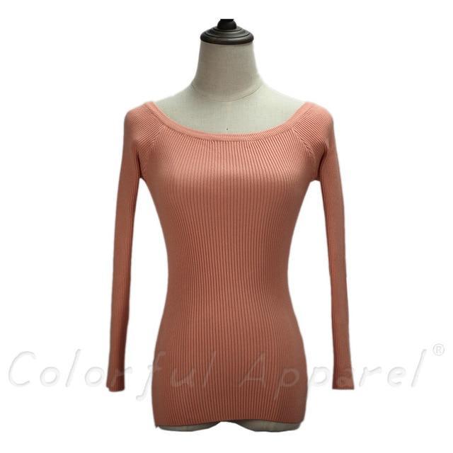 Slit Neckline Strapless Sweater - LuxeThreads