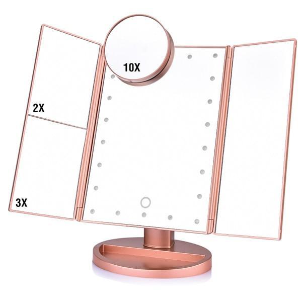 Lighted Magnifying Makeup Mirror - LuxeGlow