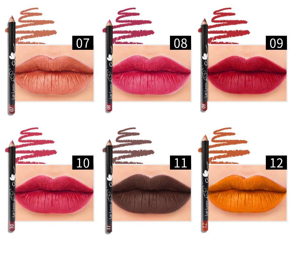 Vibrant Lipliner Pencil Set - LuxeHue