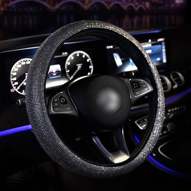 Crystal Steering Wheel Cover - LuxeDrive Essentials