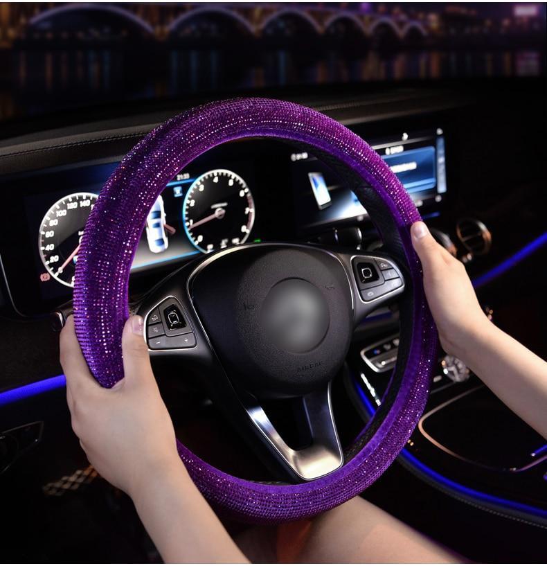 Crystal Steering Wheel Cover - LuxeDrive Essentials