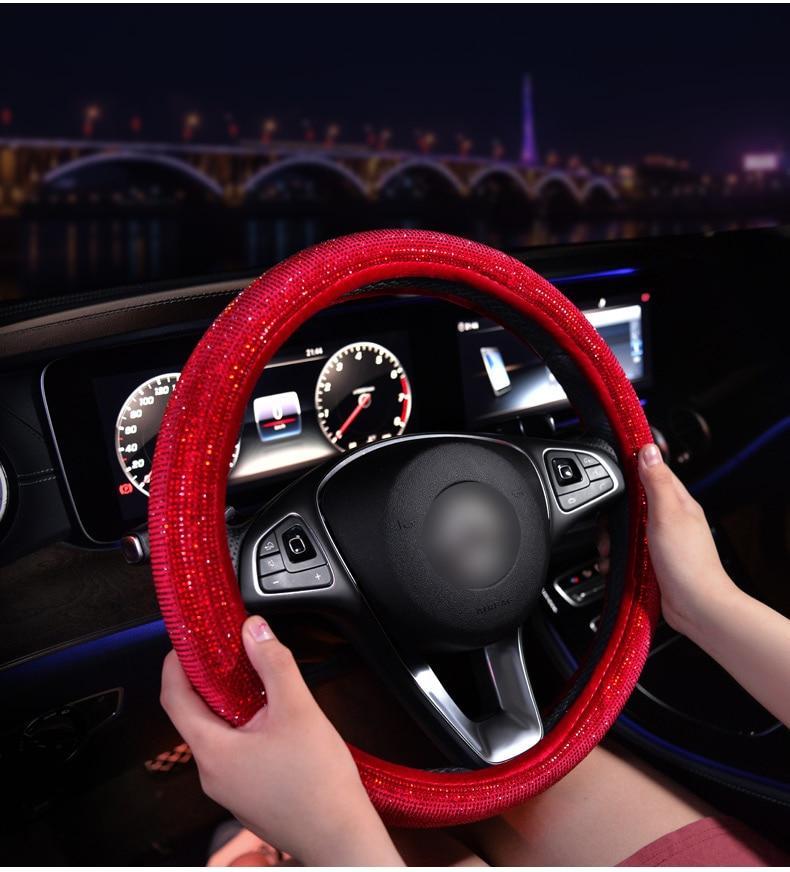 Crystal Steering Wheel Cover - LuxeDrive Essentials