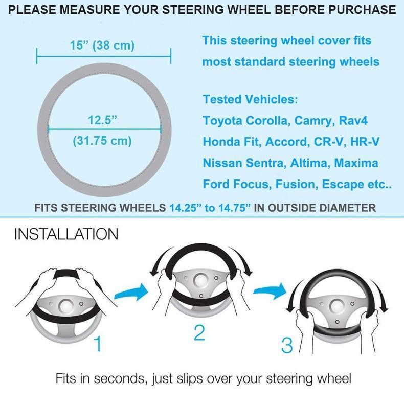 Crystal Steering Wheel Cover - LuxeDrive Essentials
