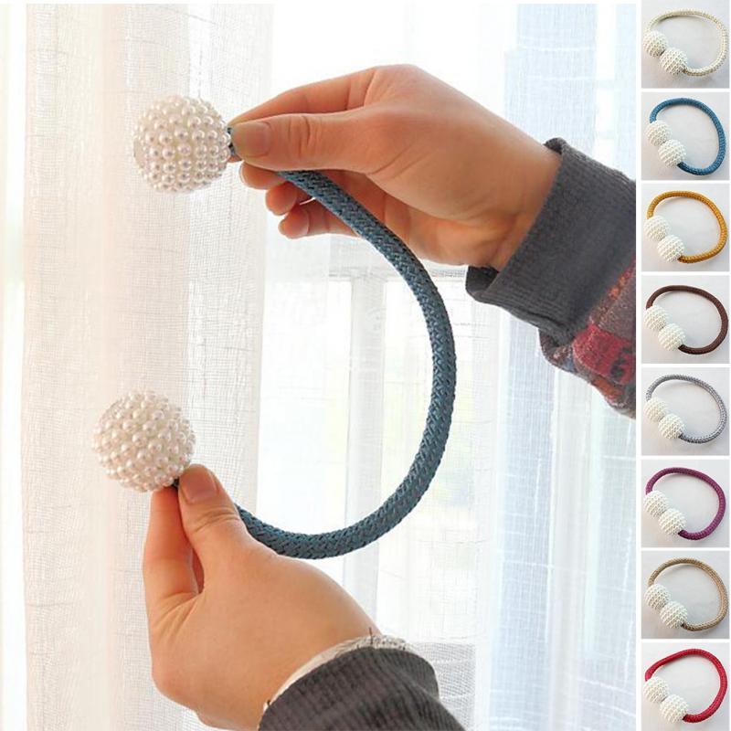 Magnetic Pearl Curtain Tiebacks - LuxeHome Decor