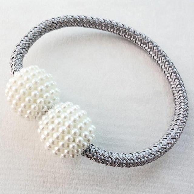 Magnetic Pearl Curtain Tiebacks - LuxeHome Decor