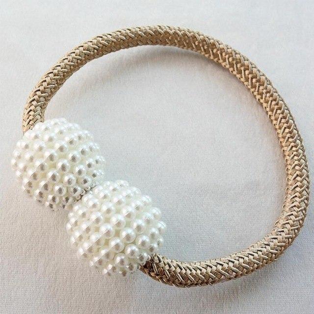 Magnetic Pearl Curtain Tiebacks - LuxeHome Decor