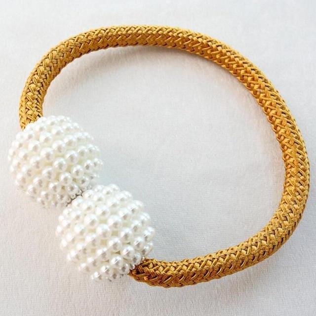 Magnetic Pearl Curtain Tiebacks - LuxeHome Decor