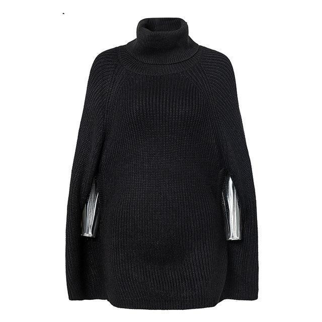 Knitted Turtleneck Sweater - LuxeWeave