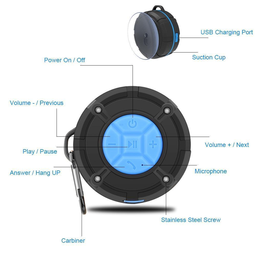 Waterproof Bluetooth Loudspeaker - AquaSound Elite