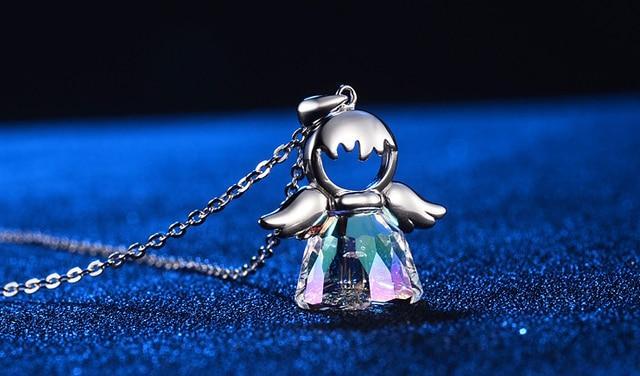 Guardian Angel Crystal Necklace - Celestial Charm Co.