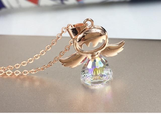 Guardian Angel Crystal Necklace - Celestial Charm Co.