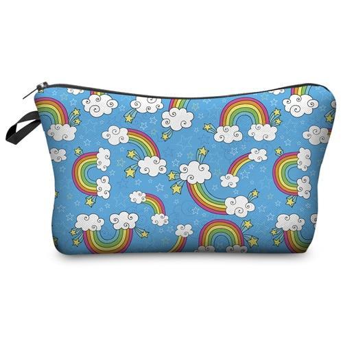 Rainbow Makeup Bag - LuxeGlow Essentials