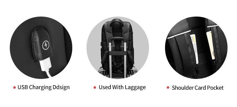 Travel Backpack with USB Charging Port - LuxeGear