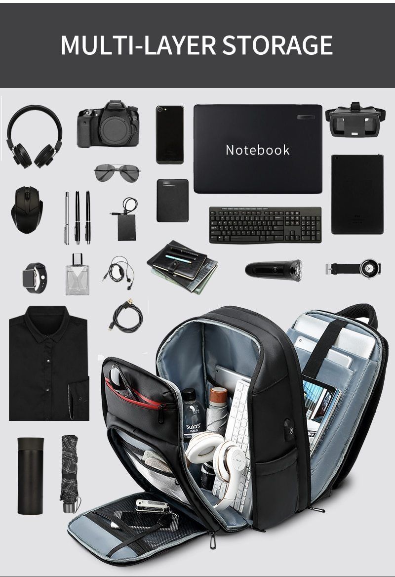 Travel Backpack with USB Charging Port - LuxeGear