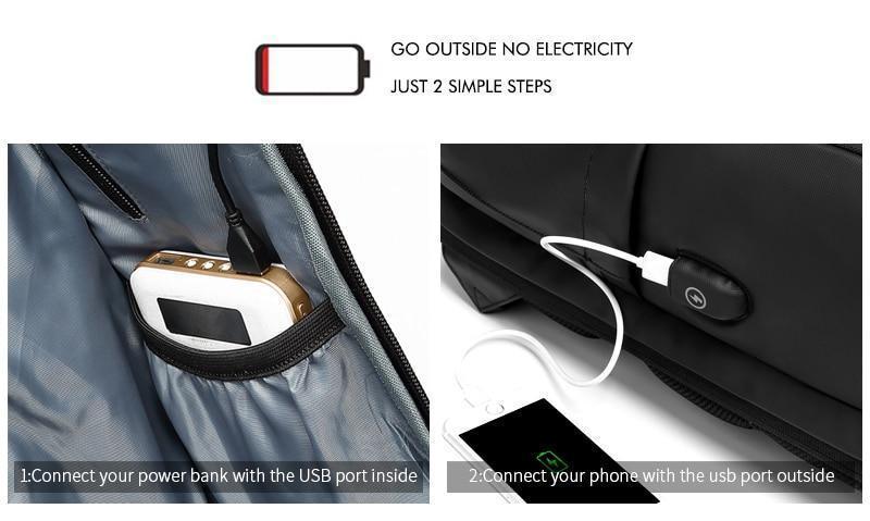 Travel Backpack with USB Charging Port - LuxeGear