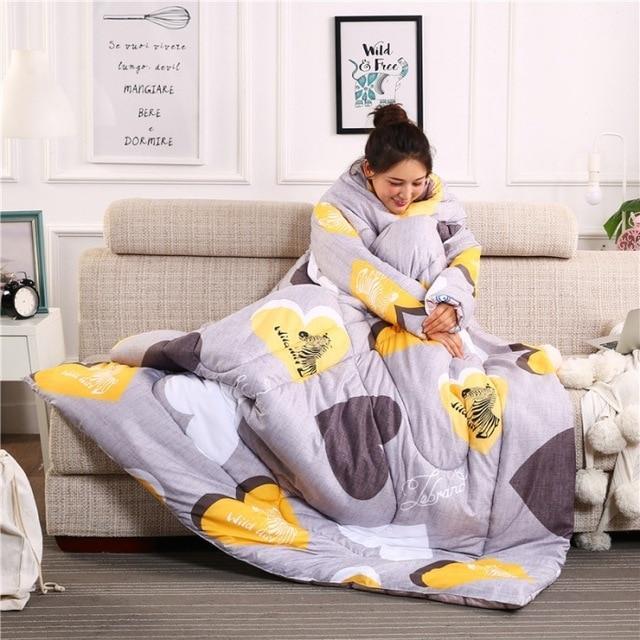 Cozy Winter Quilt with Sleeves - LuxeNest