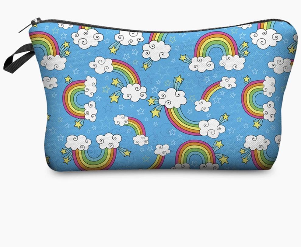 Rainbow Makeup Bag - LuxeGlow Essentials