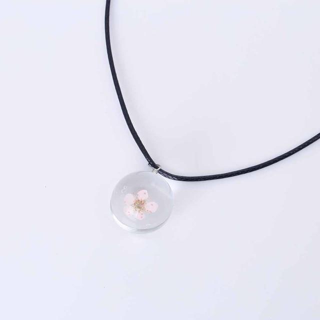 Dandelion Clover Crystal Ball Necklace - Luxe Aura