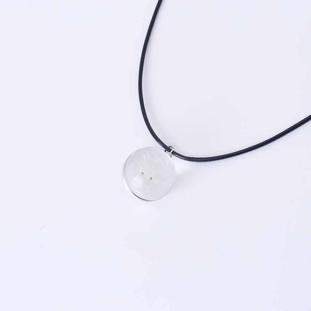 Dandelion Clover Crystal Ball Necklace - Luxe Aura