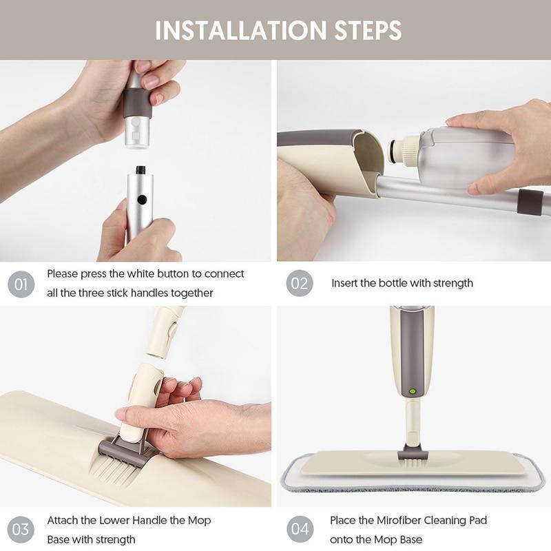 Magic Spray Mop for Wooden Floors - PureClean Essentials
