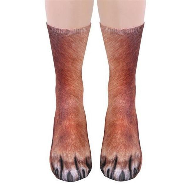 Paw Print Animal Socks - CozyPaws Collection