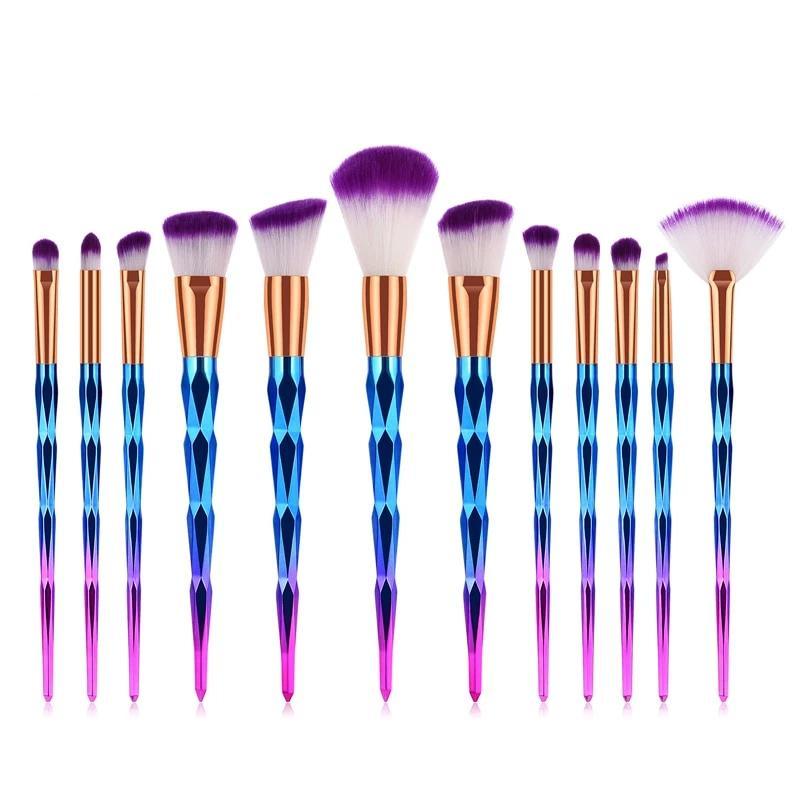 Unicorn Makeup Brushes - GlamourNest 12-Piece Set