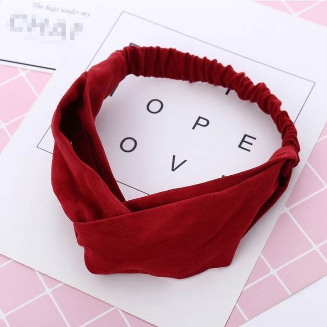 Vintage Suede Cross Knot Headband - LuxeAura