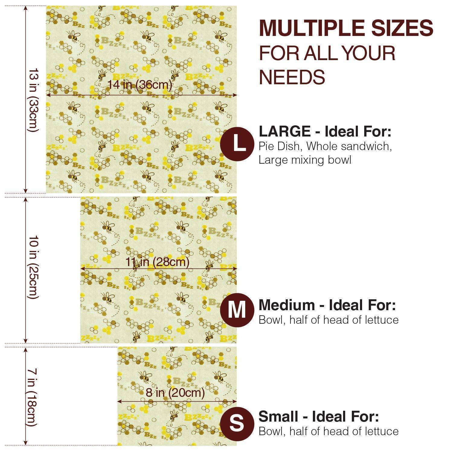 Beeswax Food Wraps - EcoWrap Essentials (3 pcs)