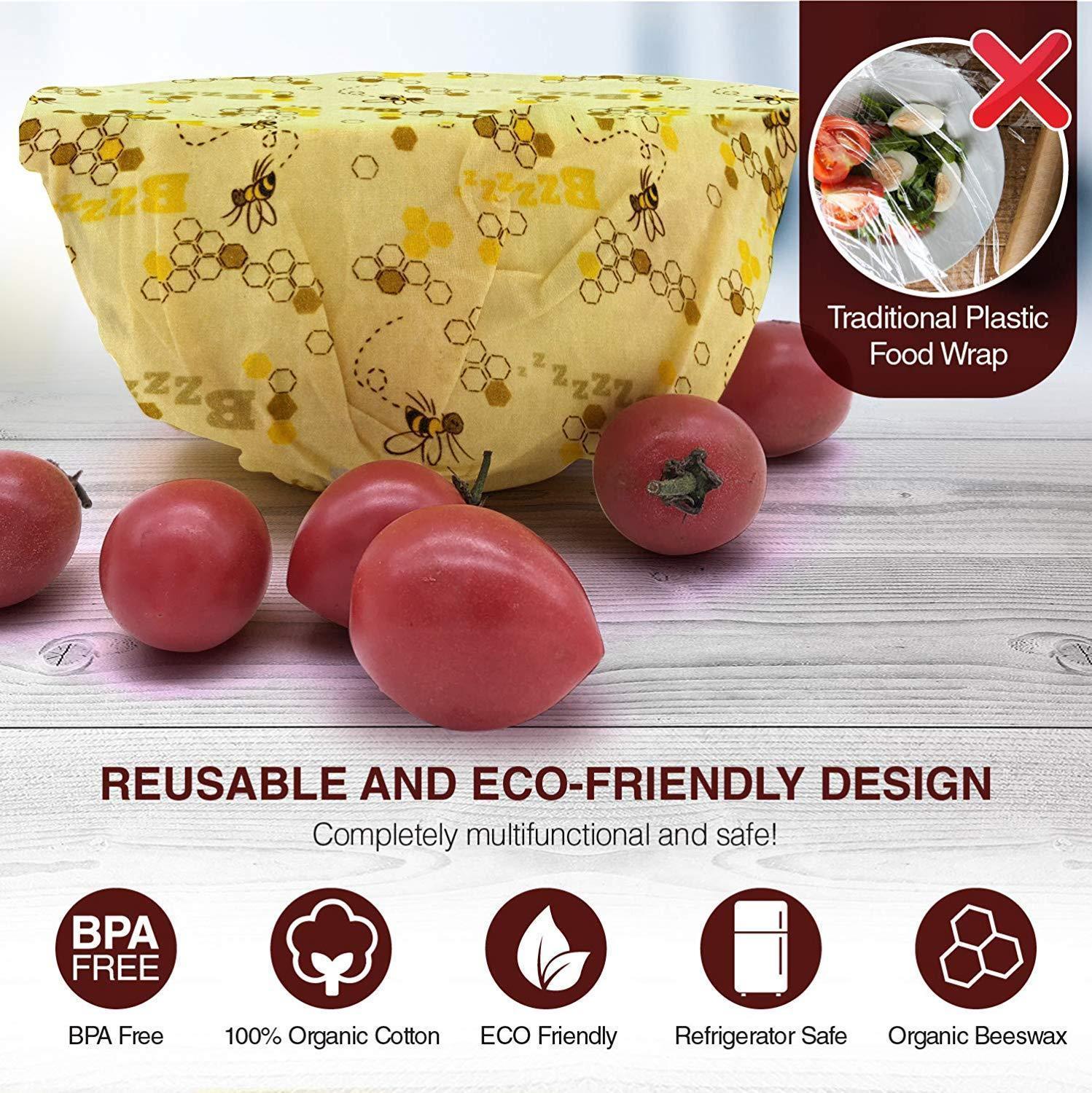 Beeswax Food Wraps - EcoWrap Essentials (3 pcs)