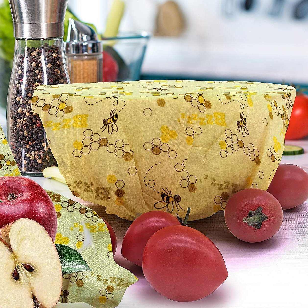 Beeswax Food Wraps - EcoWrap Essentials (3 pcs)