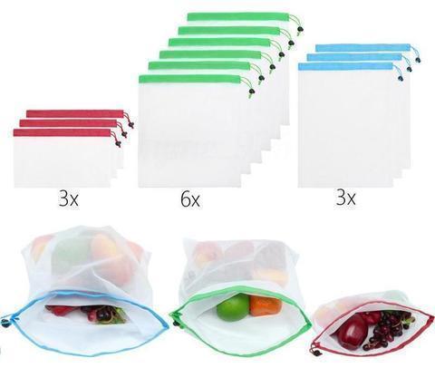 Reusable Mesh Refrigerator Bags - FreshNest