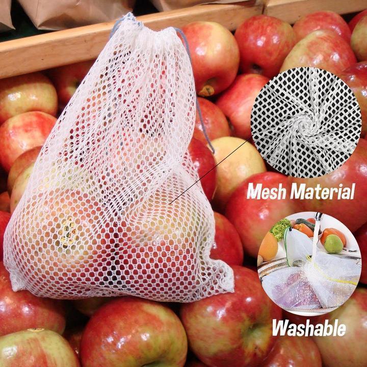 Reusable Mesh Refrigerator Bags - FreshNest