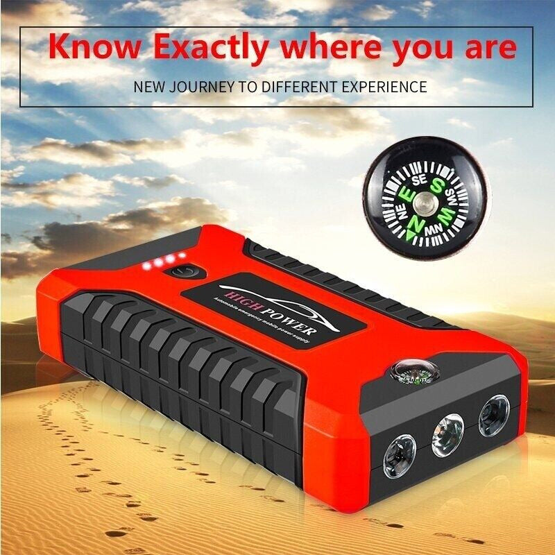 PowerJump 99800mAh Portable Car Jump Starter - Waterproof Design