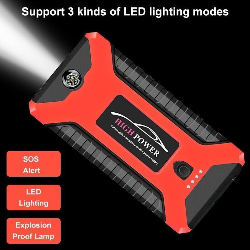 PowerJump 99800mAh Portable Car Jump Starter - Waterproof Design