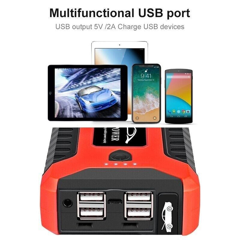 PowerJump 99800mAh Portable Car Jump Starter - Waterproof Design