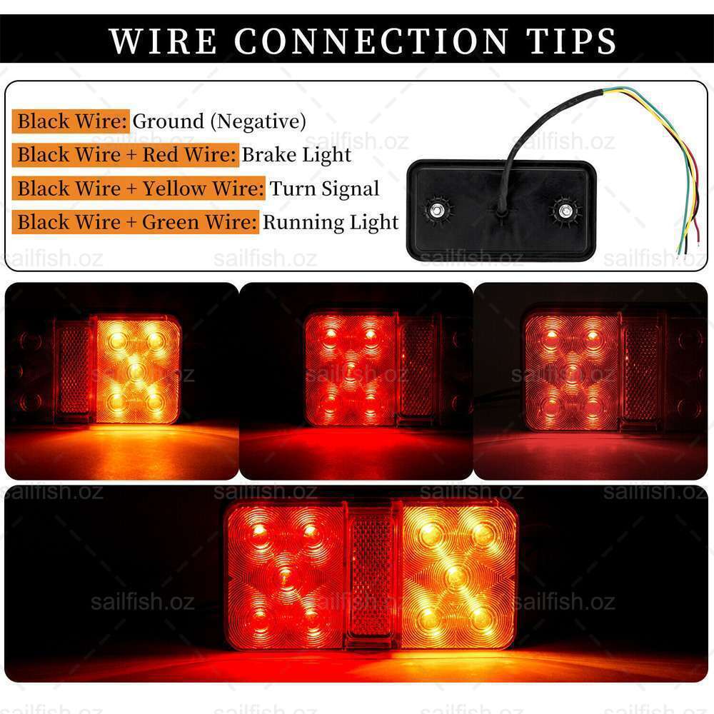 Waterproof LED Trailer Tail Lights - LuxeBeam