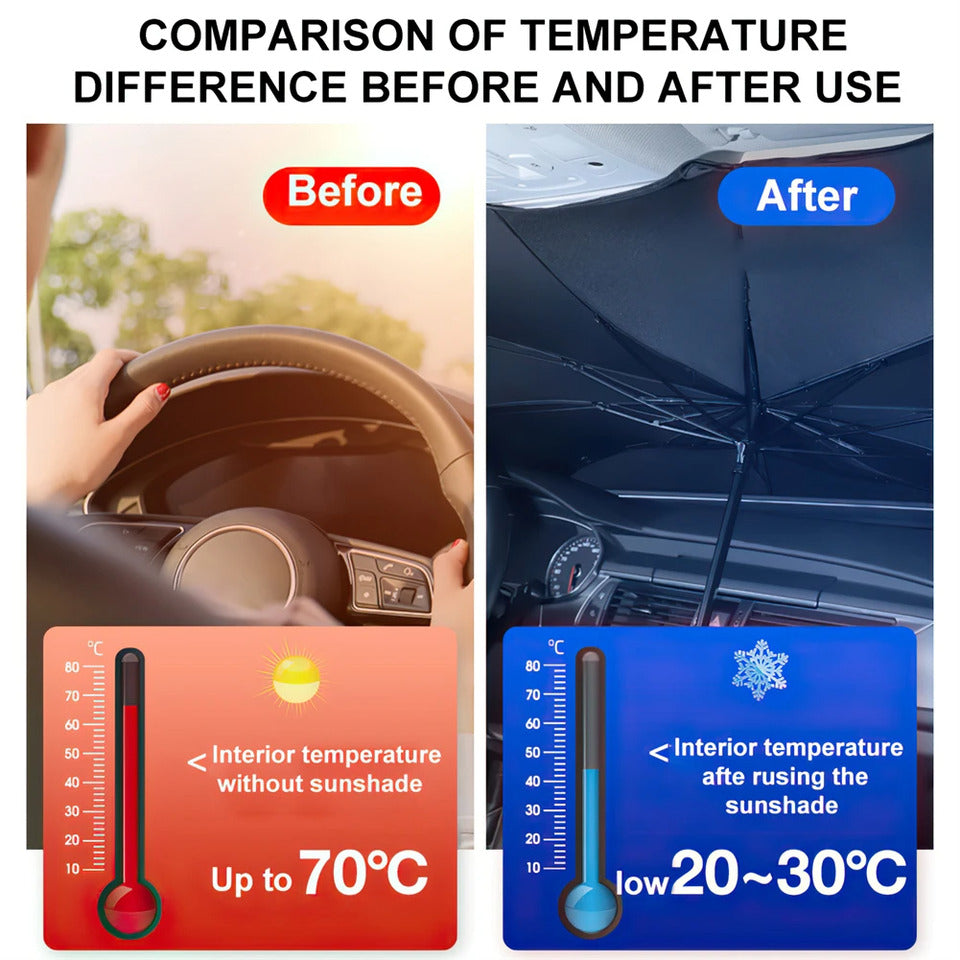 UV-Blocking Foldable Car Sunshade - LuxeShield