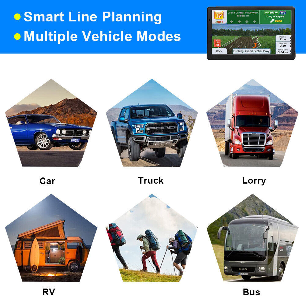 GPS Navigation System - NavTech 7" Touch Screen with Free Maps