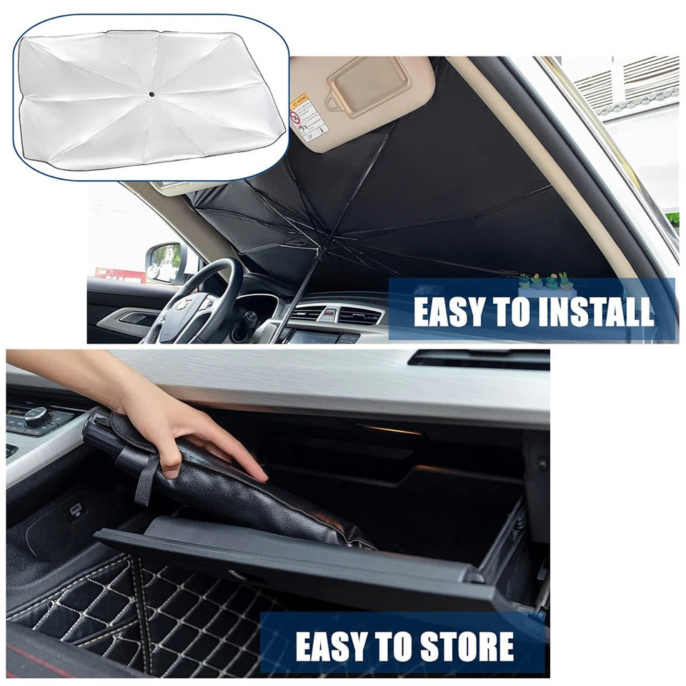 UV-Blocking Foldable Car Sunshade - LuxeShield