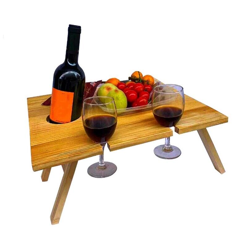 Wooden Wine Rack Table - Vintique Elegance