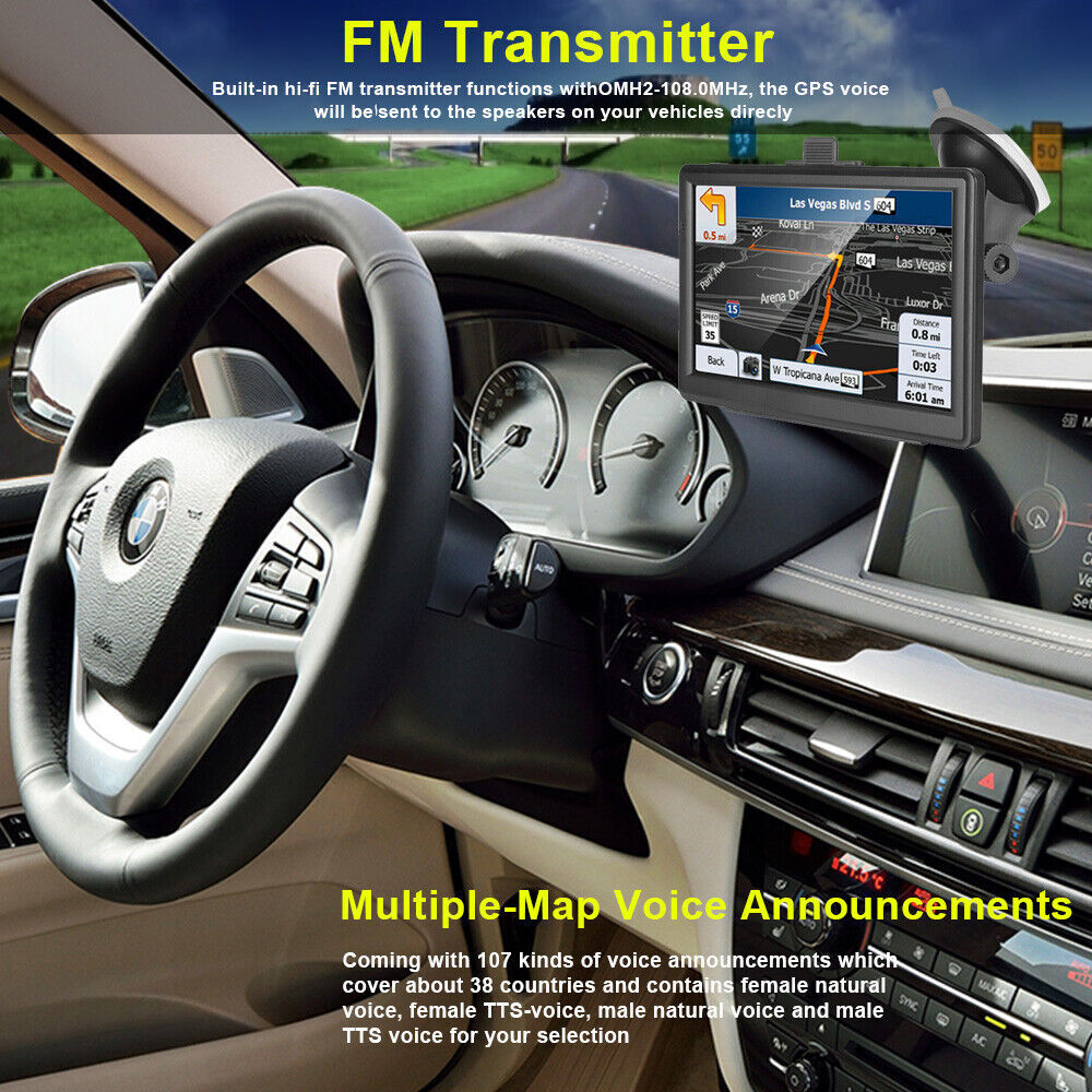 GPS Navigation System - NavTech 7" Touch Screen with Free Maps