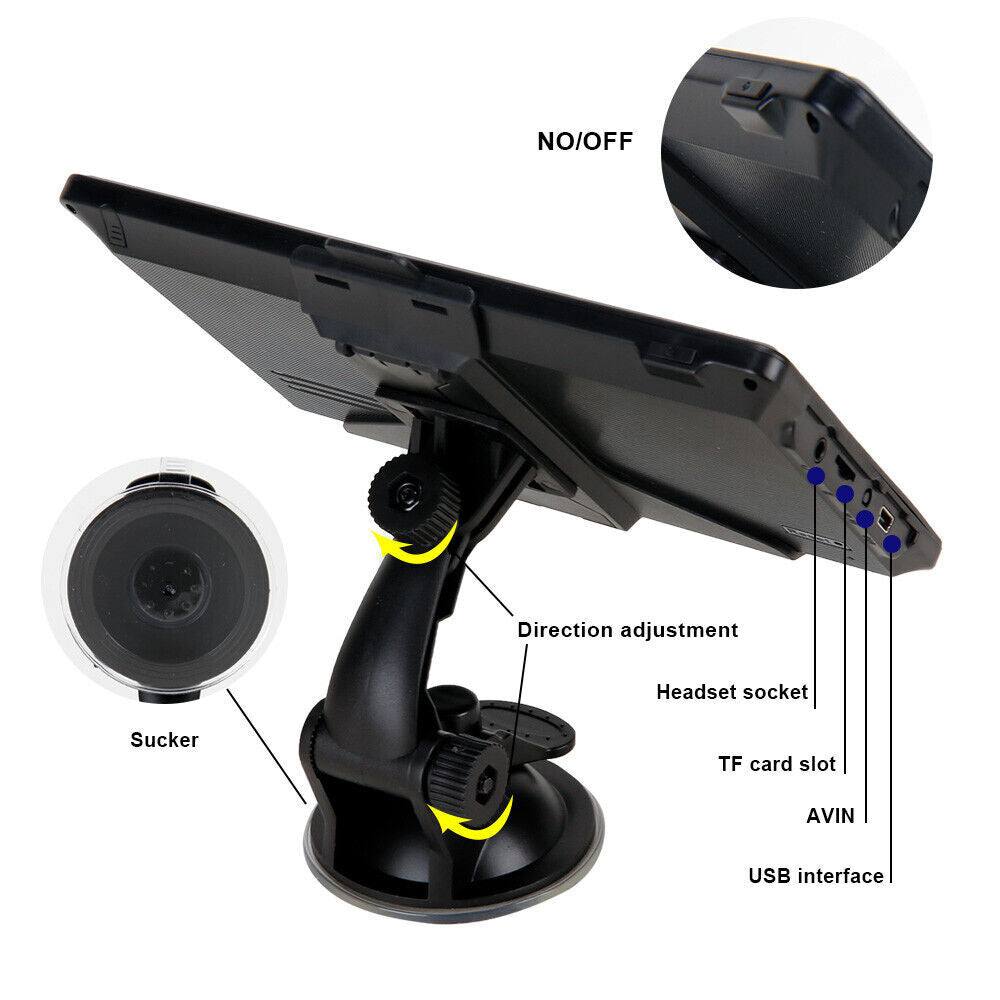 GPS Navigation System - NavTech 7" Touch Screen with Free Maps