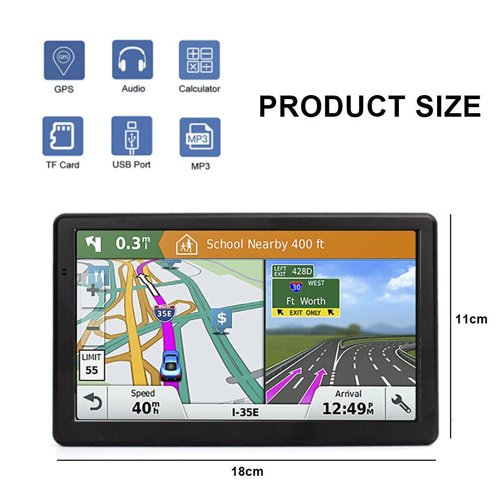GPS Navigation System - NavTech 7" Touch Screen with Free Maps