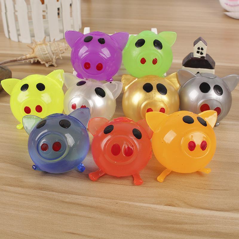 Memory Foam Pig Splat Toy - PlushyPals