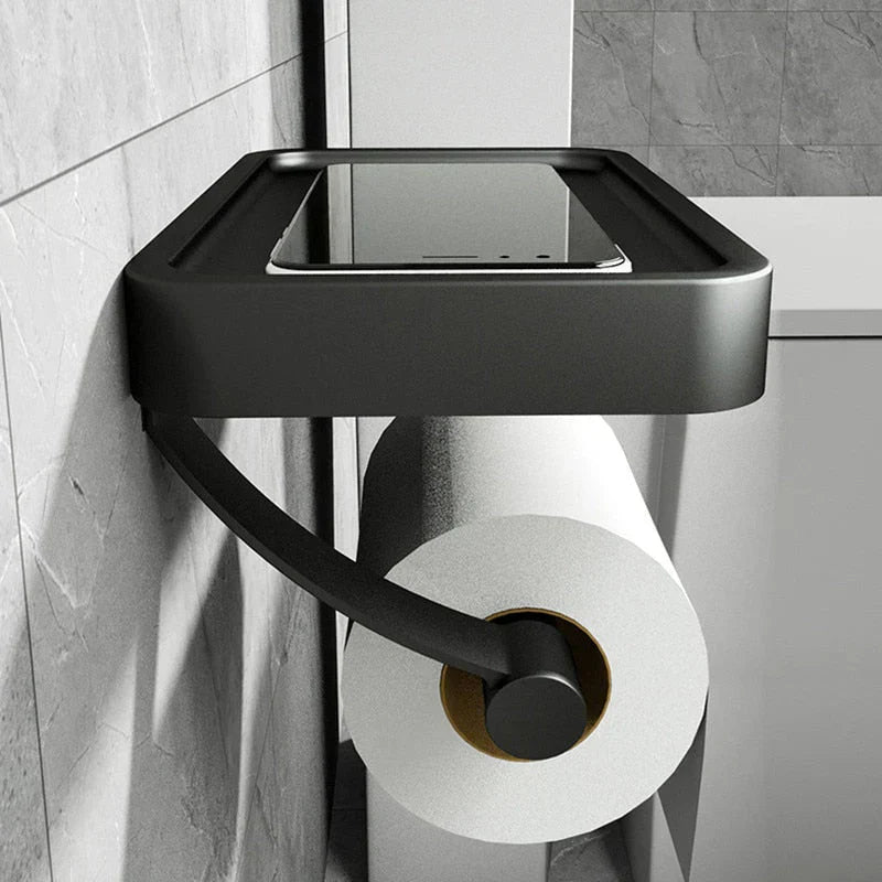 Toilet Paper Holder with Shelf - LuxeHome Essentials
